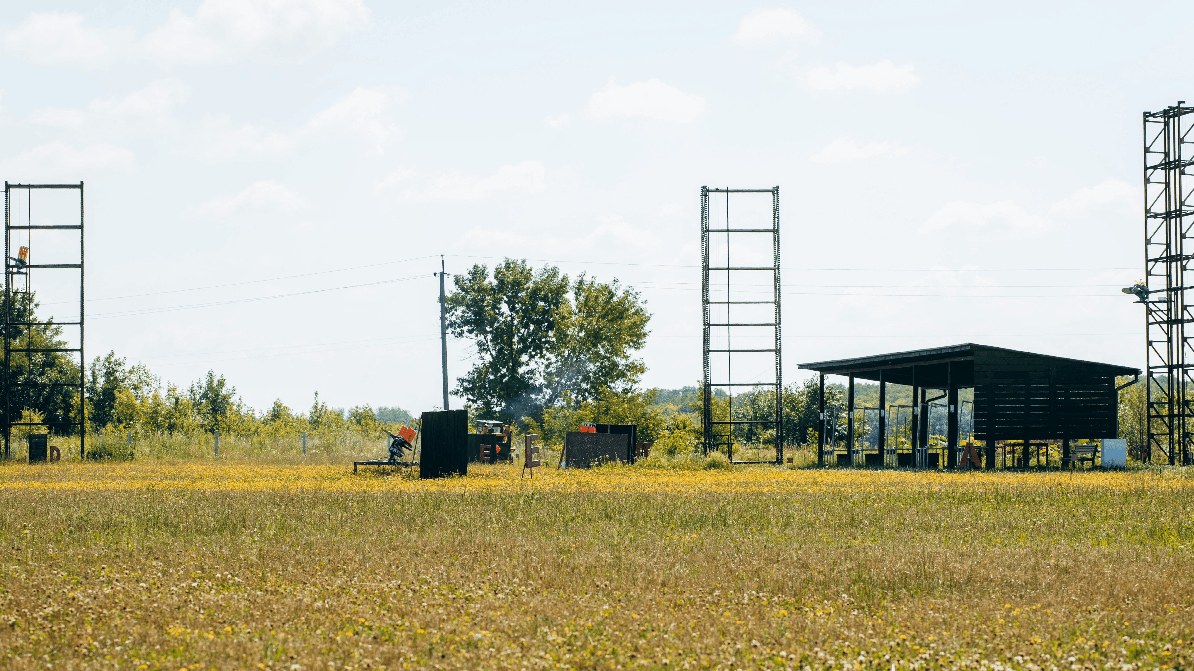 Clay target shooting at an outdoor club range
